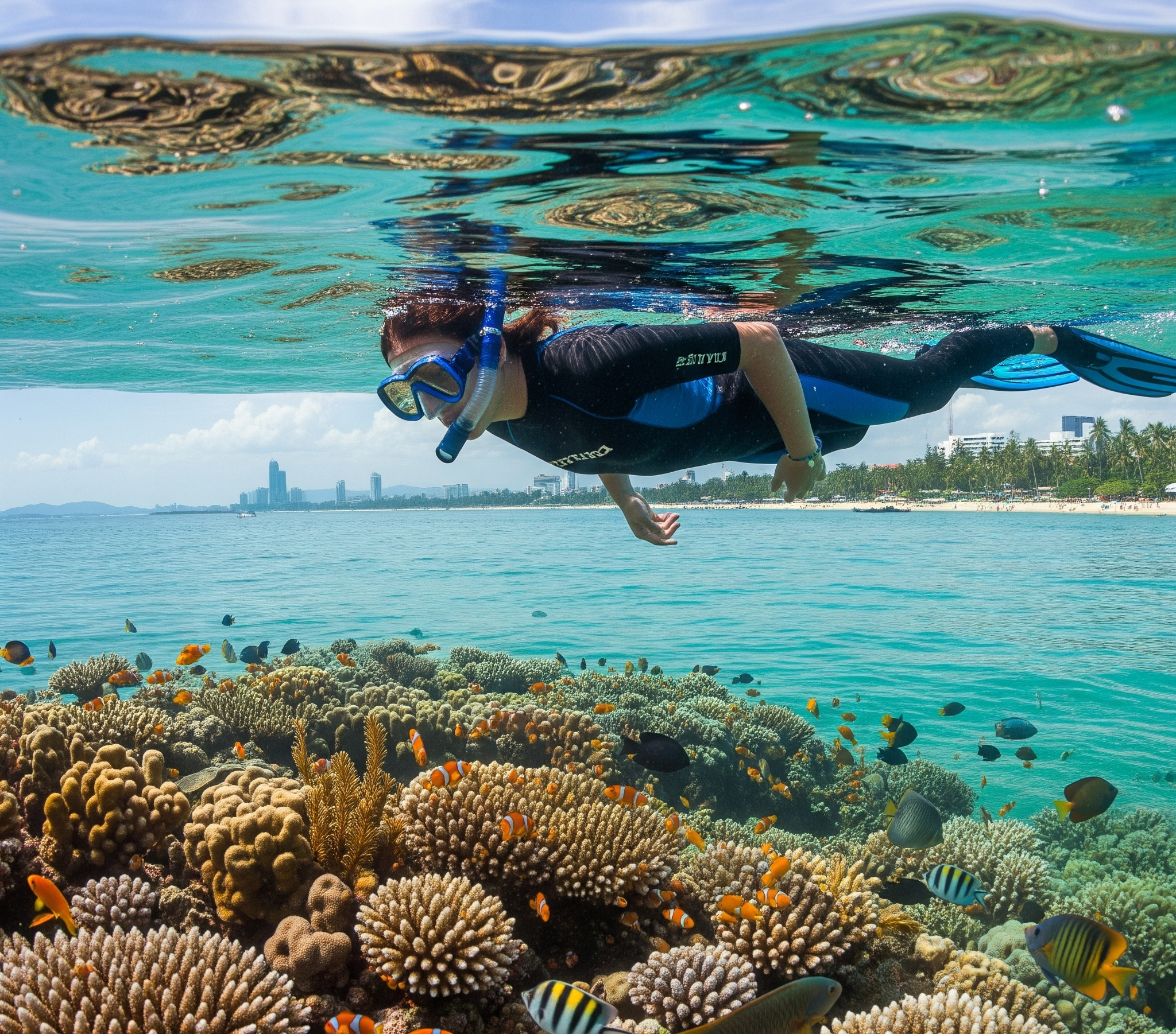 Enjoy Snorkling at corla islanmd pattaya